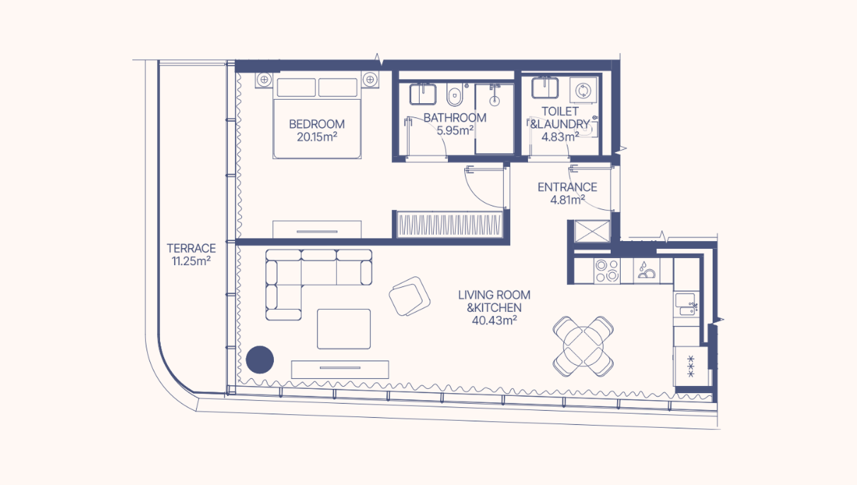 1-Bedroom Apartment